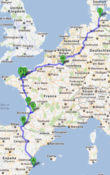 Reiser med bil til og fra Norge